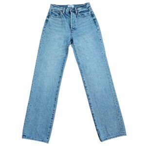 Pistola High Rise Straight Jeans Light Wash Vintage 100% Cotton 24.